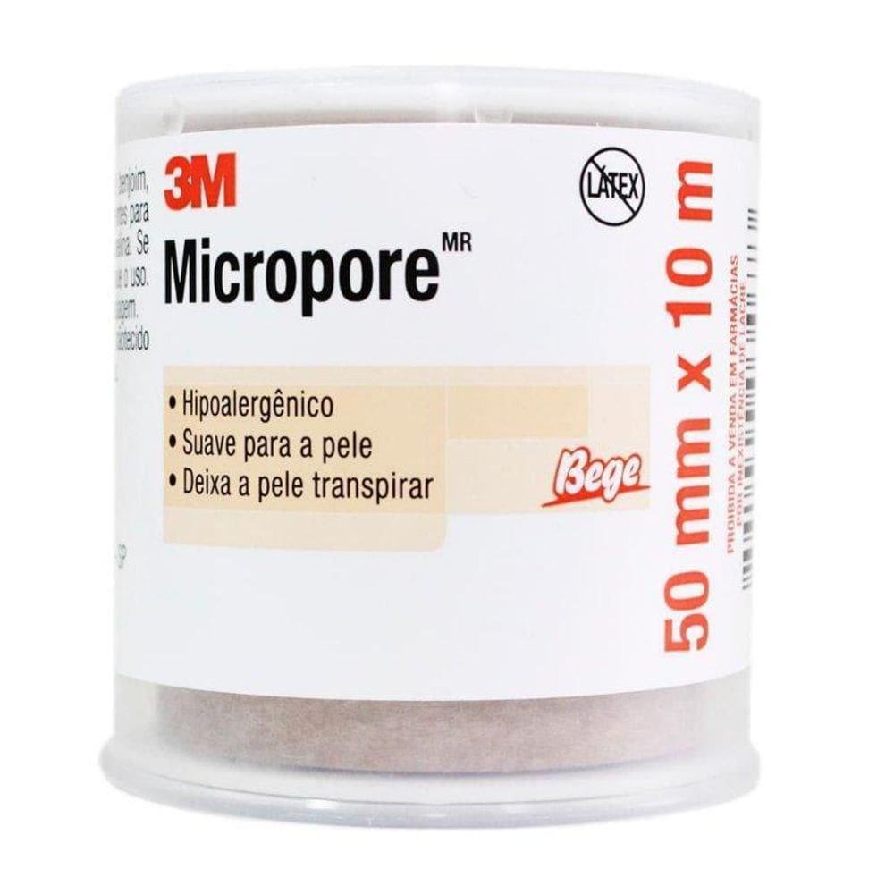 Micropore 5Cm X 10M Bege C/Capa Pct Com 6 Unid - 3M