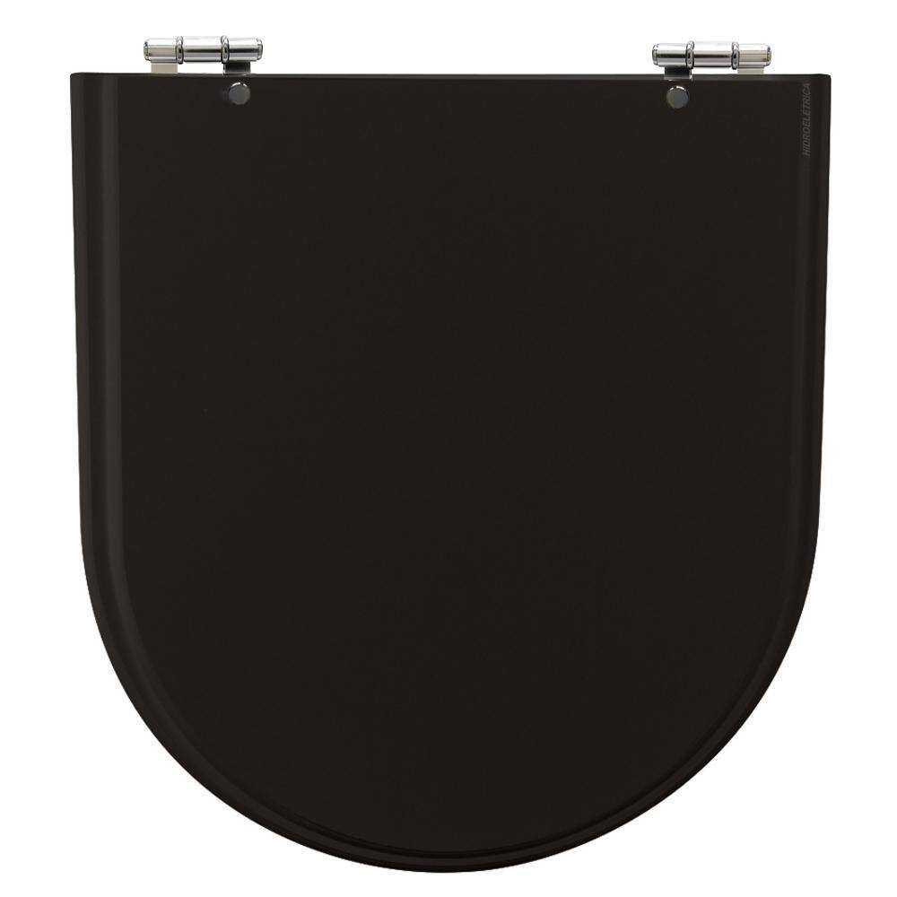 Assento Laqueado Calypso Preto Tampa Para Vaso Incepa Em Mdf