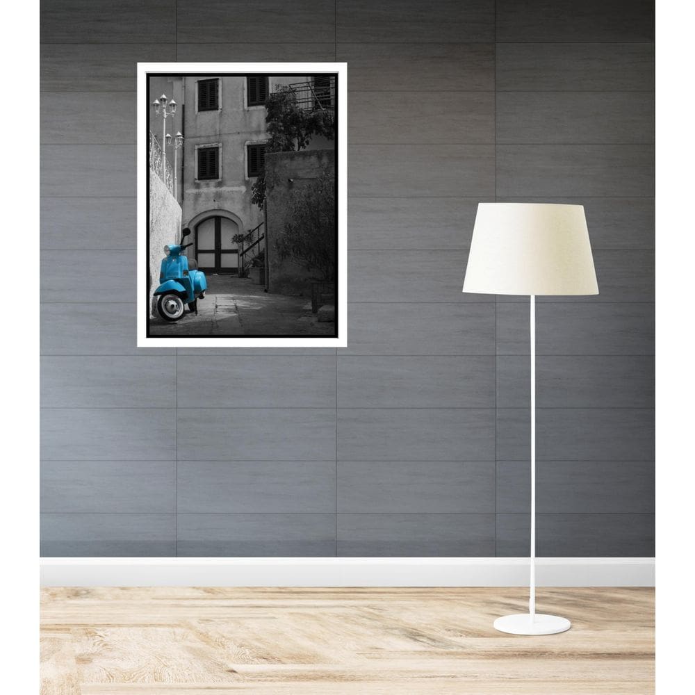 Quadro Decorativo Vespa Azul - 70X50Cm