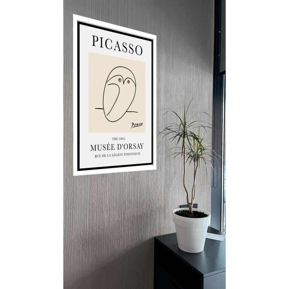 Quadro Decorativo Arte Picasso Corujinha - 70X50Cm