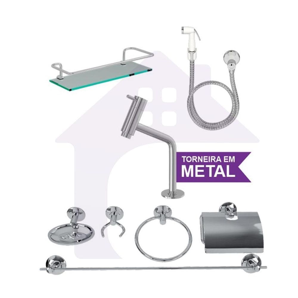 Kit Completo Para Banheiro 8 Peças