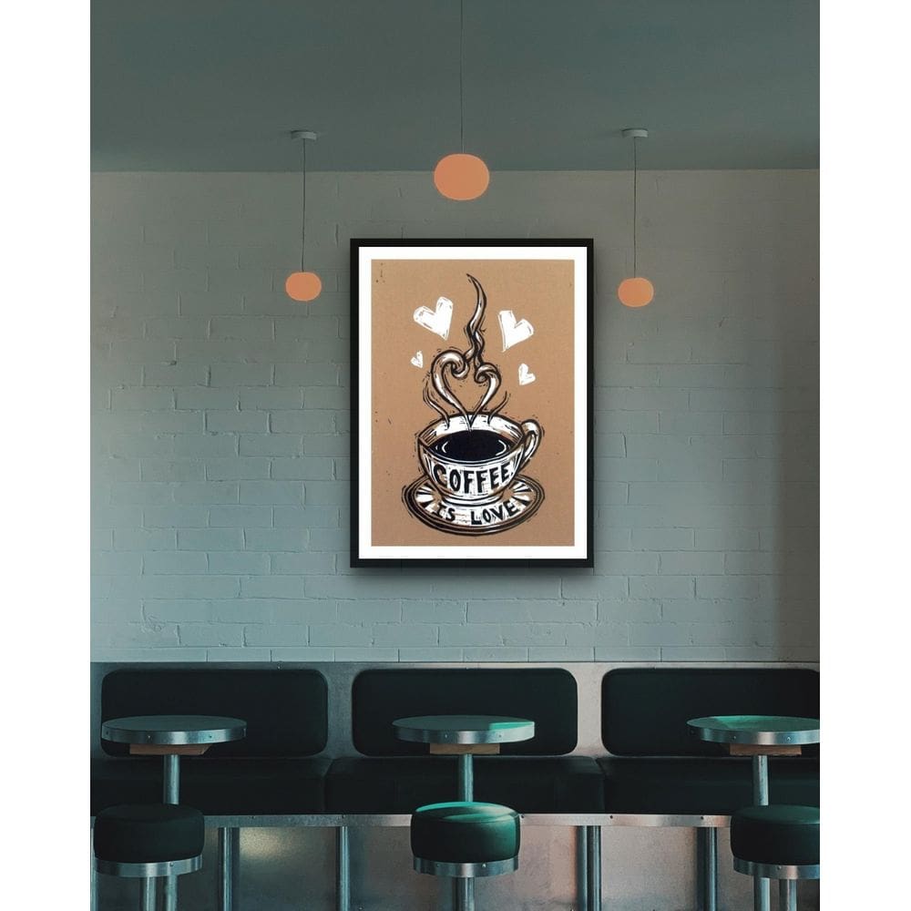 Quadro Decorativo Coffee Is Love - 70X50Cm