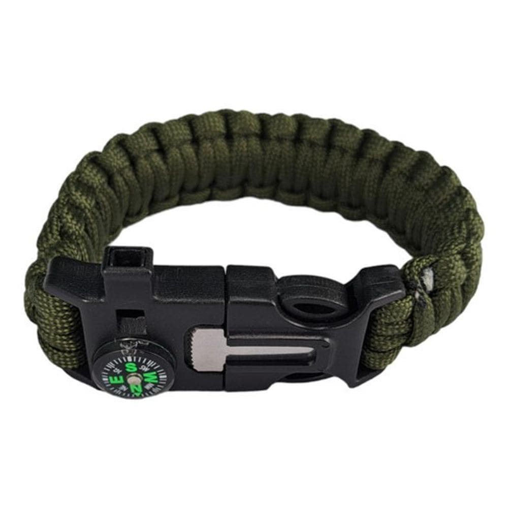 Paracord 550 Bracelete Pulseira Tatico Sobrevivência Verde