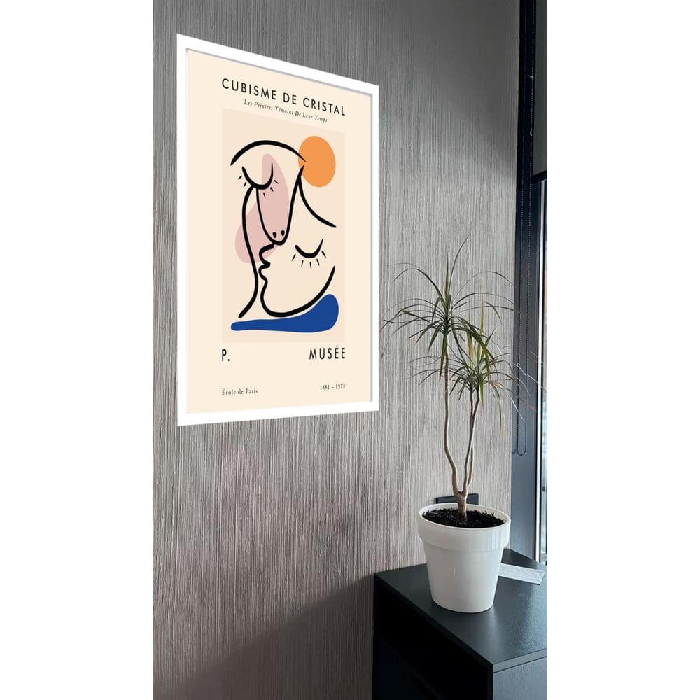 Quadro Decorativo Matisse Cubism De Cristal - 70X50Cm