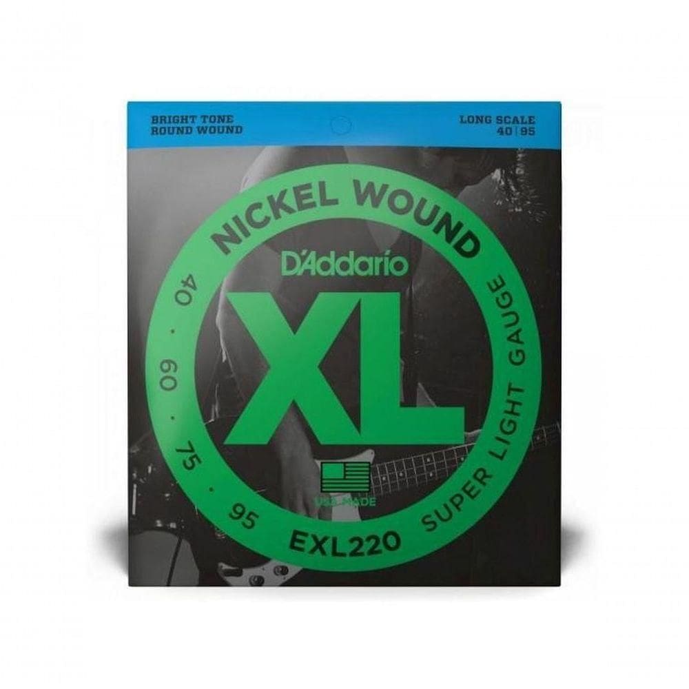 Encordoamento Baixo 4 Cordas .040-.095 Xl Nickel Exl220 D
