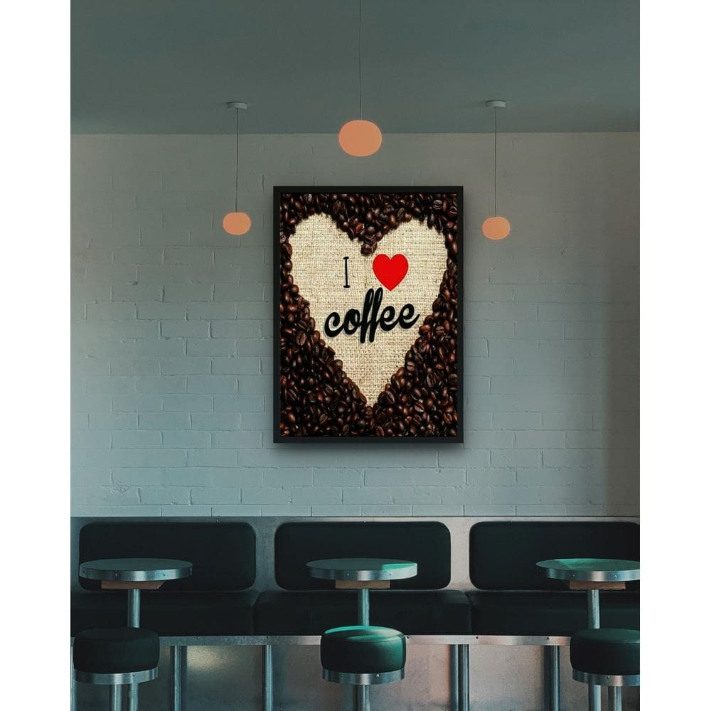 Quadro Decorativo I Love Coffee - 70X50Cm