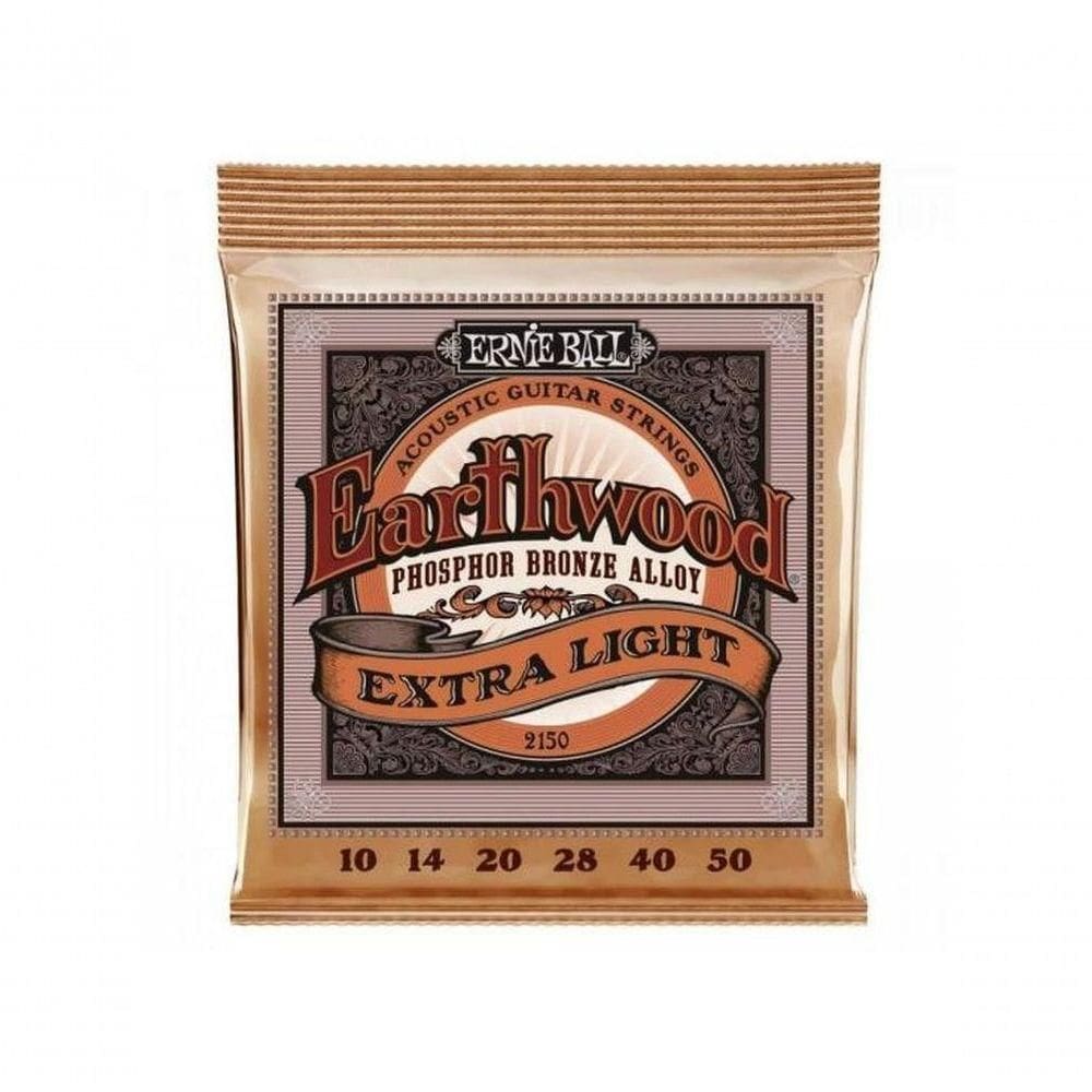 Encordoamento Para Violão Aço .010 Extra Leve Earthwood 2150 Ernie Ball