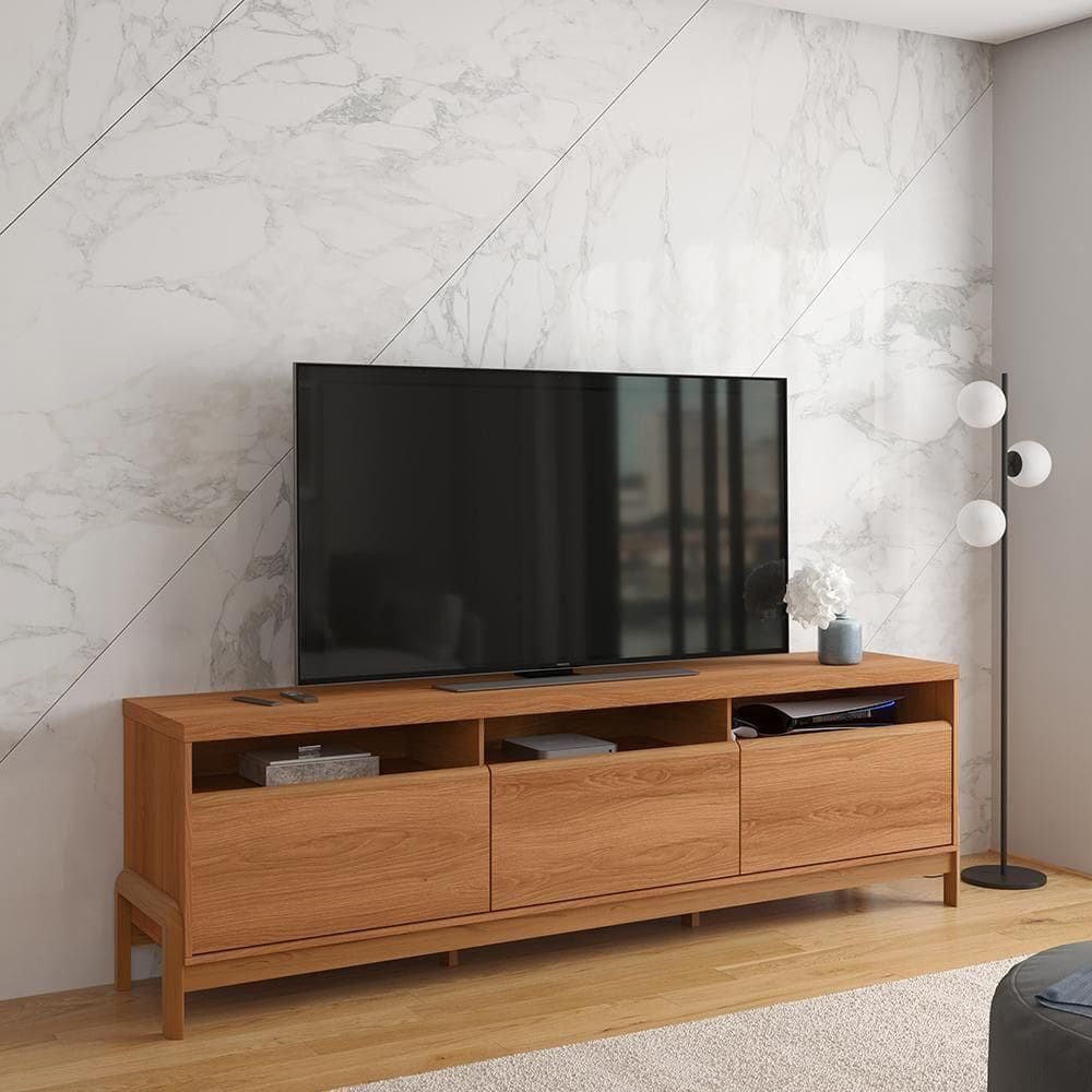 Rack Para Até 70 Polegadas 1 Porta E 2 Gavetas Elegance 2,13m Lukaliam Móveis Jequitiba Jequitiba
