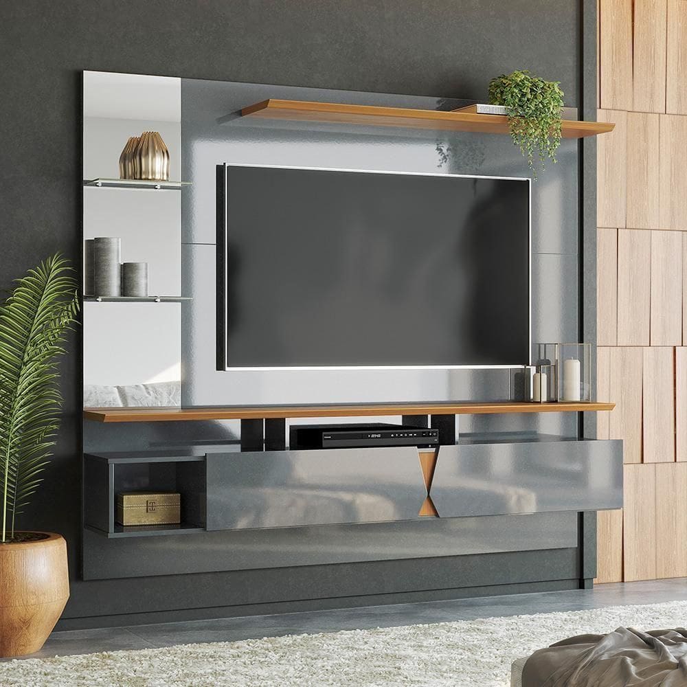Painel Intense Para Até 55`` Cinza Perolizado - Tauari Cinza Perolizado - Tauari
