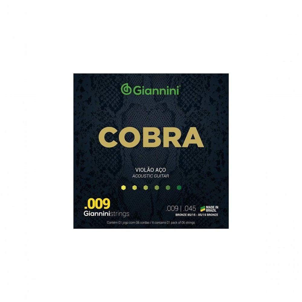 Encordoamento Para Violao Cobra Aco .009 Bronze Geewak