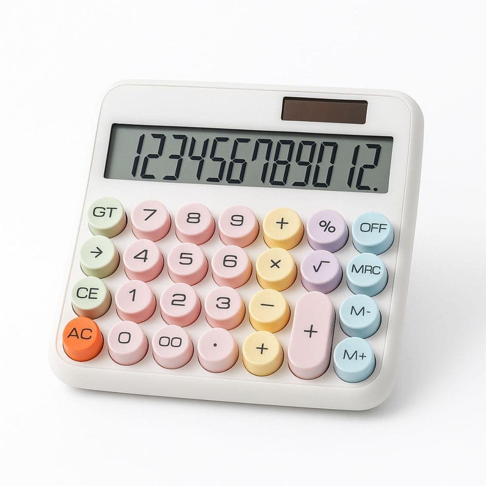 Calculadora De Mesa 12Dígitos Pilha/Solar Escritório Branca