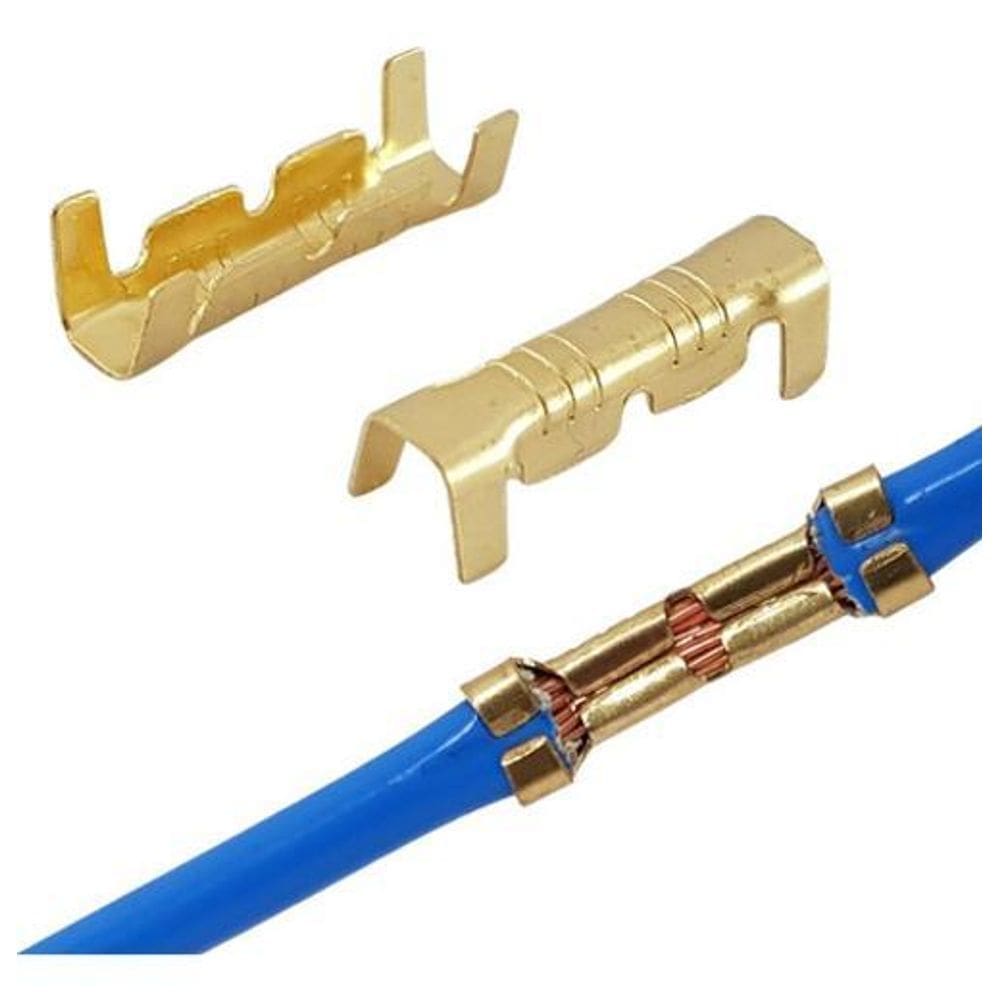 Terminal Automotivo Luva Emenda Tipo U Fio 0,3-1,5Mm 300 Pçs