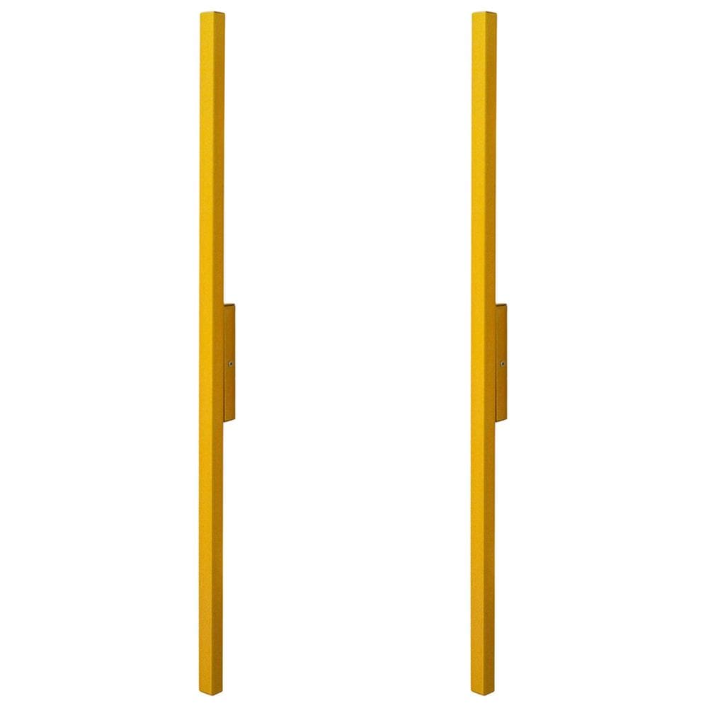 Kit 2 Luminária Arandela Parede Linear Led 220V 60Cm Dourado