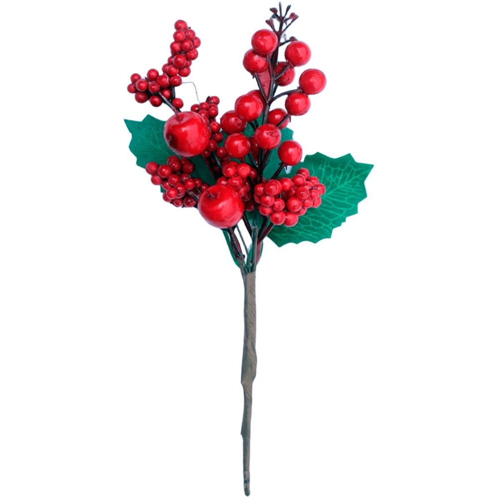 Planta Galho Artificial Frutas Vermelhas 25cm