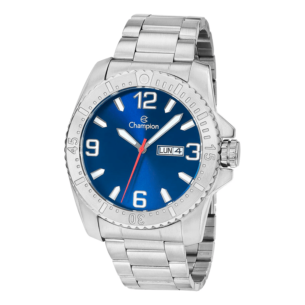Relógio CHAMPION masculino analógico preto prata CA31588A