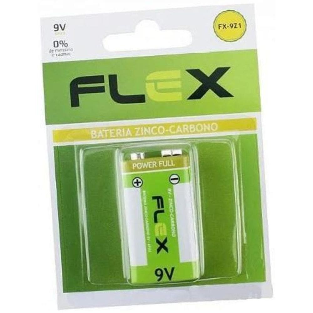 Bateria 9V Flex Zinco Comum Brinquedos Microfone Jogos 1 Un