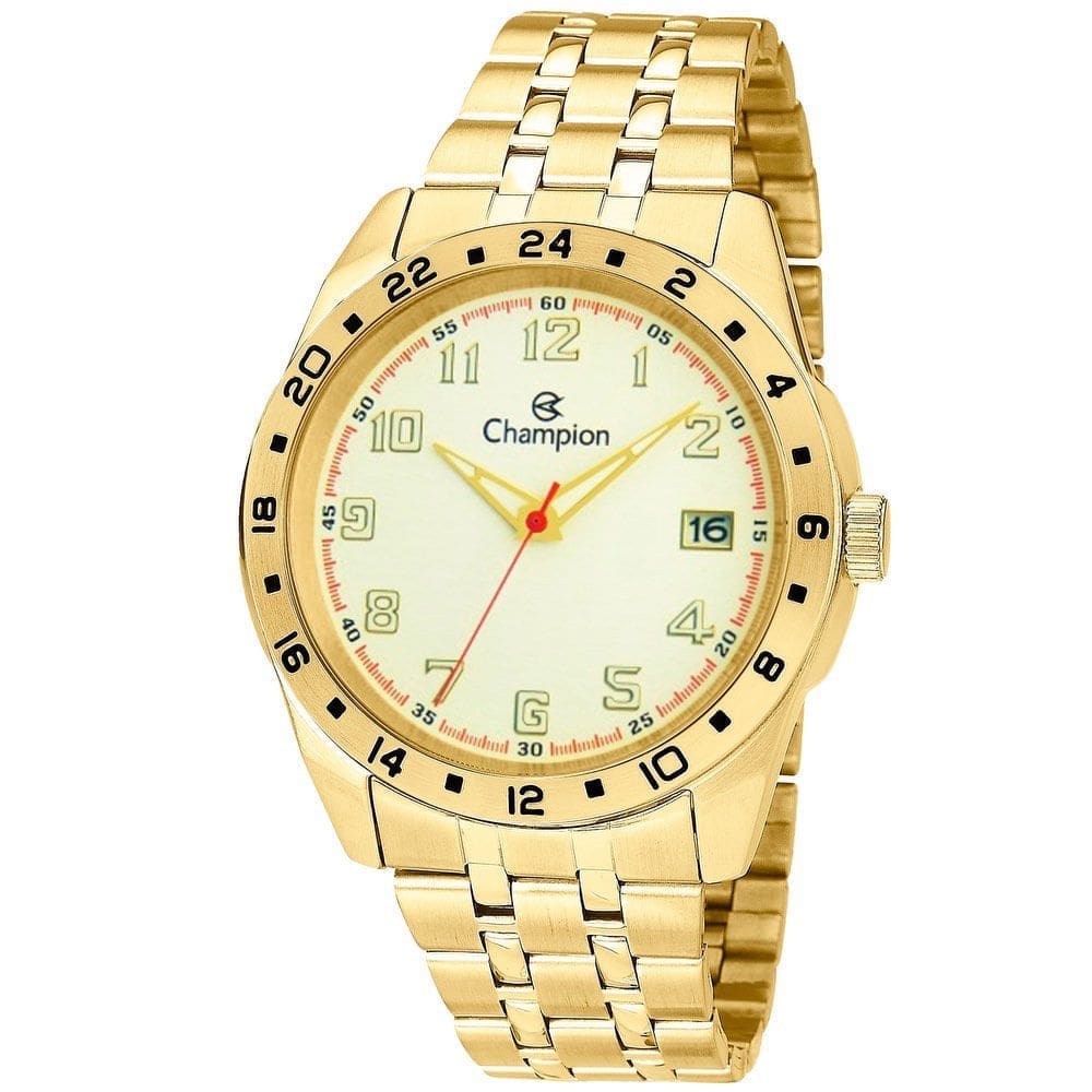 Relógio CHAMPION masculino analógico dourado branco CA31382H