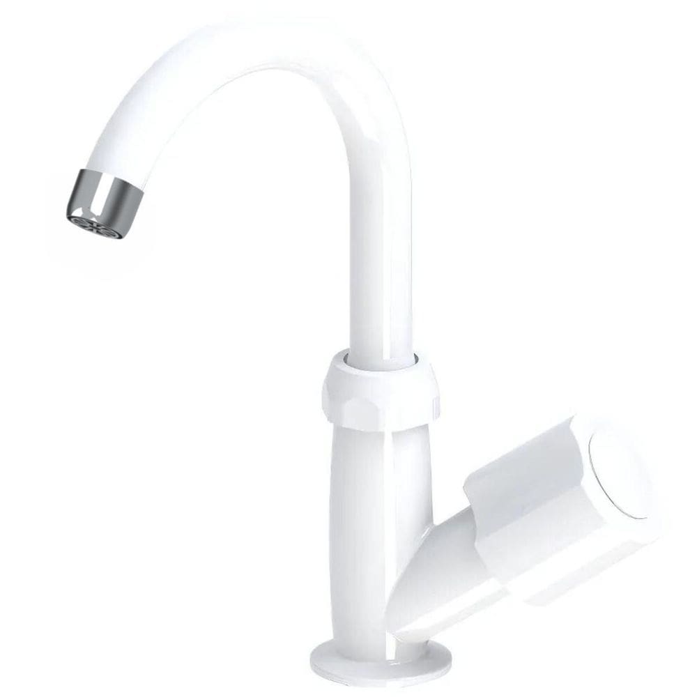 Torneira Para Lavatório Bica Móvel Branca