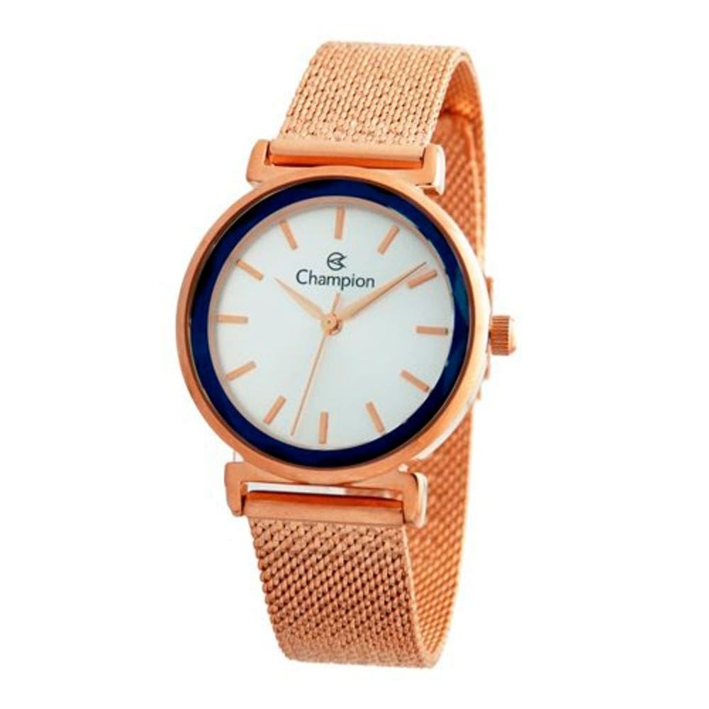 Relógio CHAMPION feminino analógico rosê azul CF24662Z