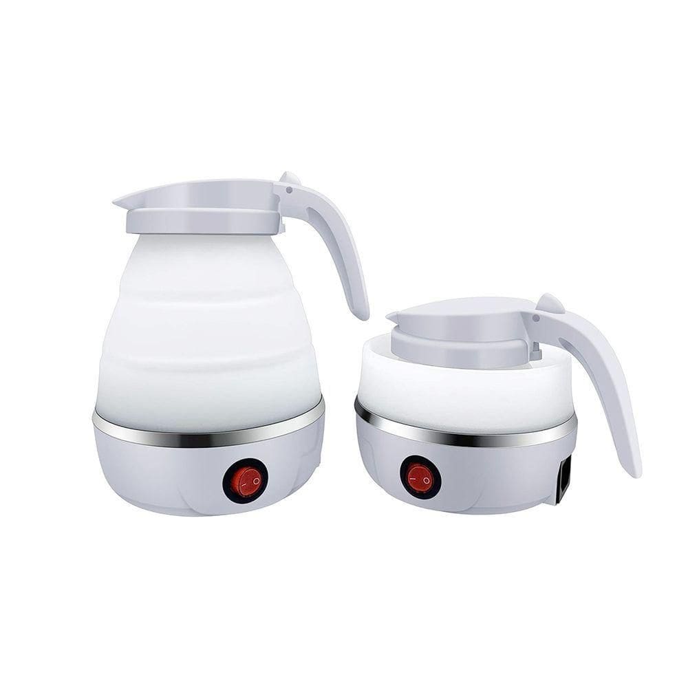 Chaleira Elétrica Dobrável Jarra Bule Silicone 600w 110v 600ml Portatil Branco