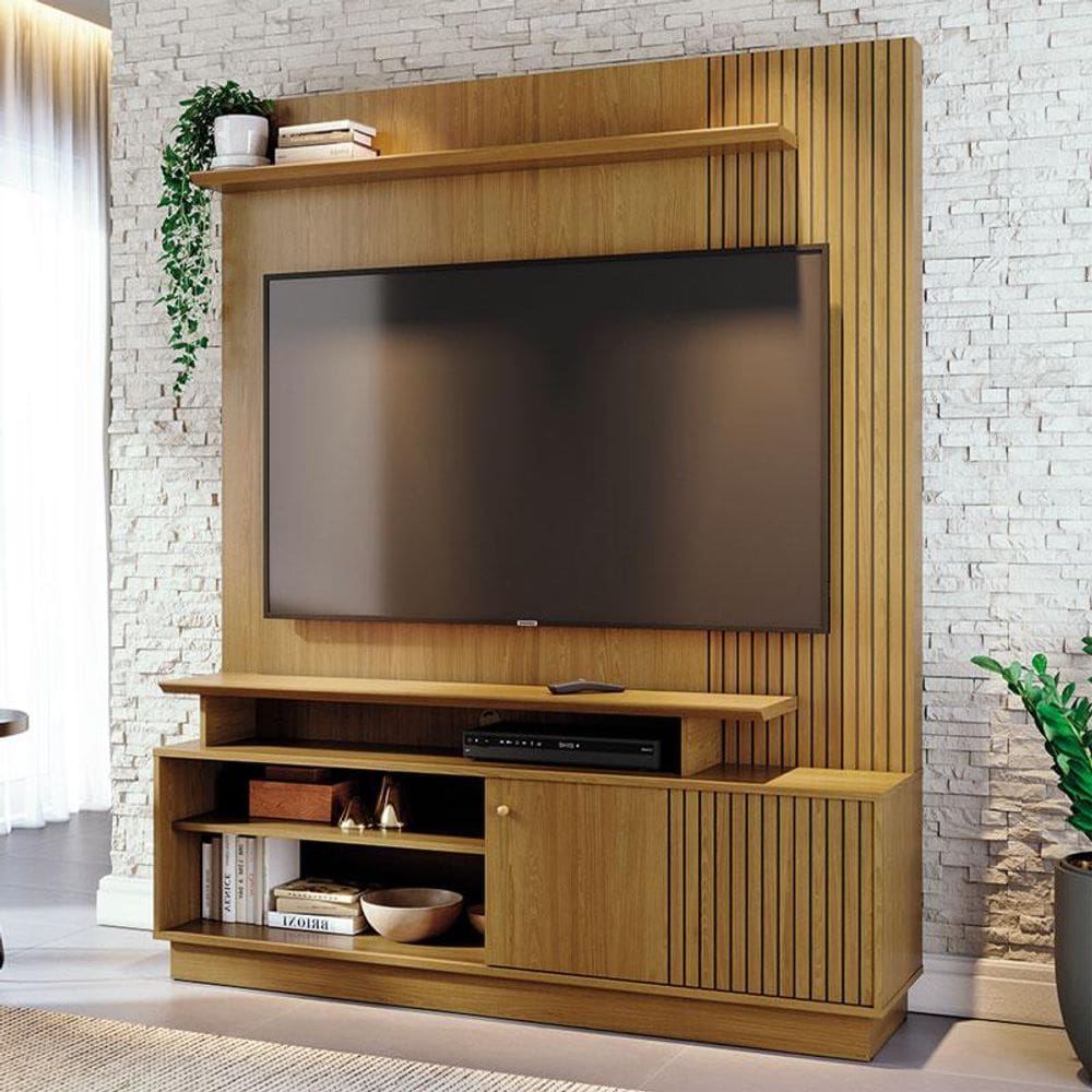 Estante Home Theater Ares Ambiente Cumaru - Madetec