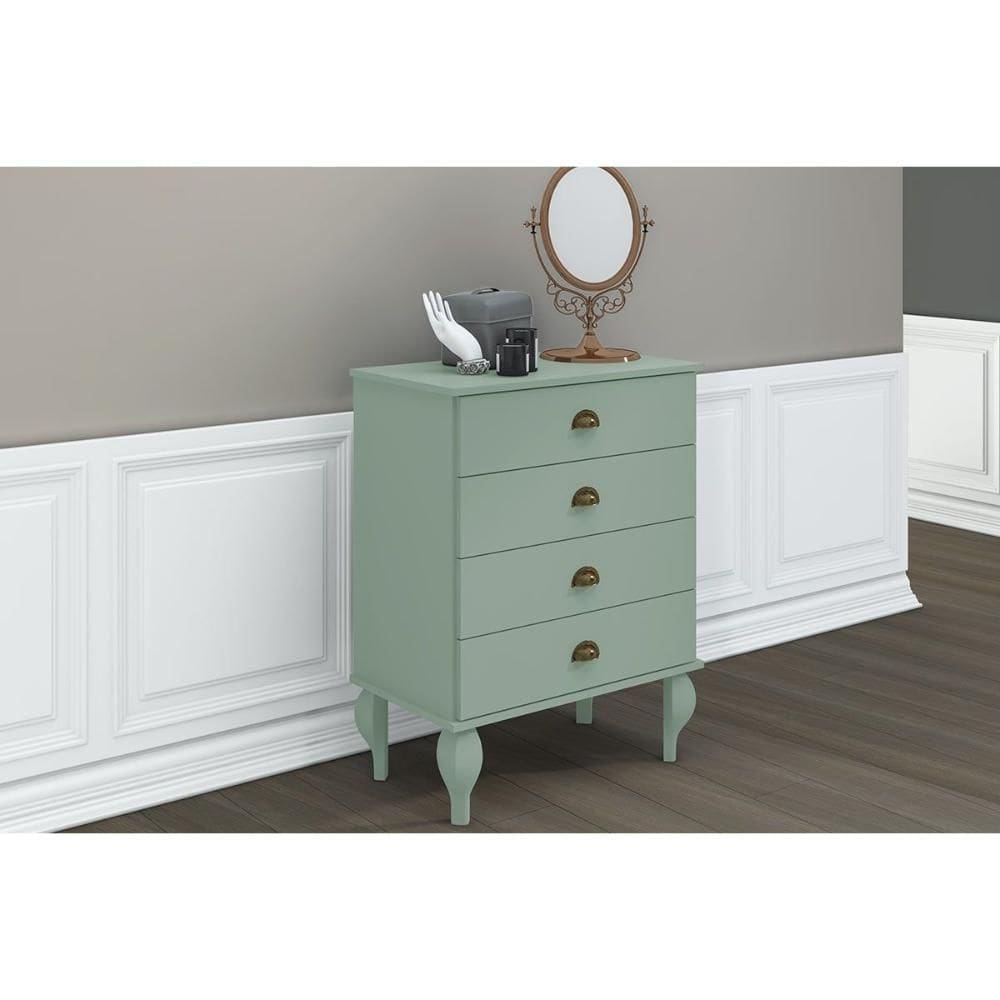Cômoda De Quarto Cl 4009 C- 4 Gavetas Oliva - Movelbento