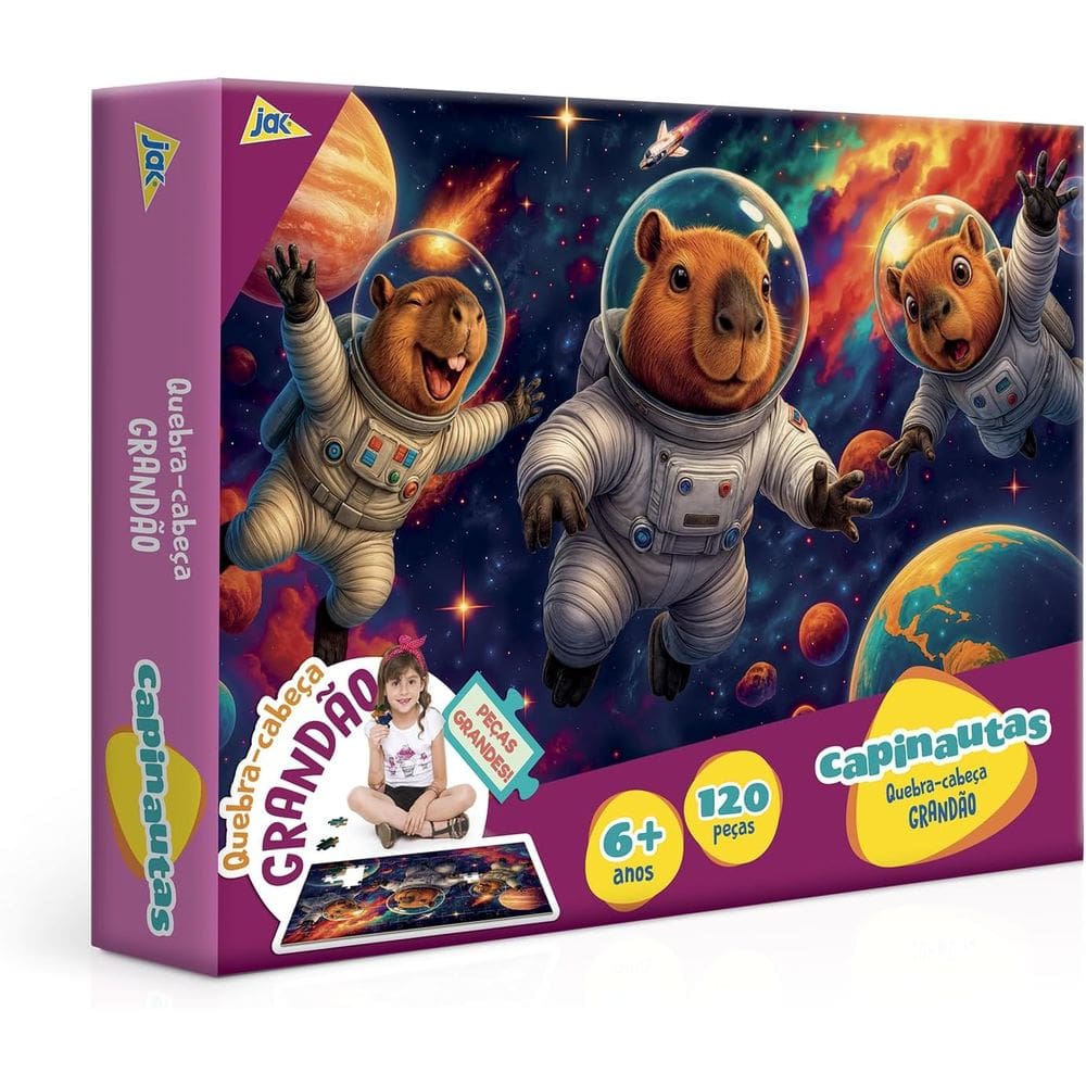 Toyster - Capinautas - Quebra-cabeça Grandão 120 Peças - Jak