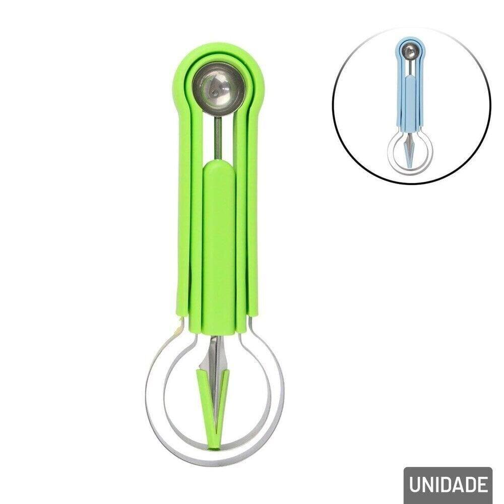 Cortador de Frutas Inox 22x7cm 4 EM 1 Color - Tudo em Caixa
