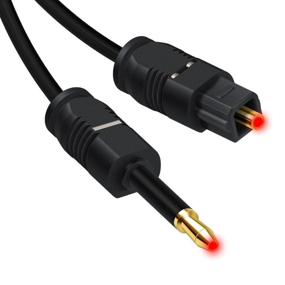 Cabo Óptico Áudio Digital Mini Toslink 3,5Mm Spdif 3 Metros