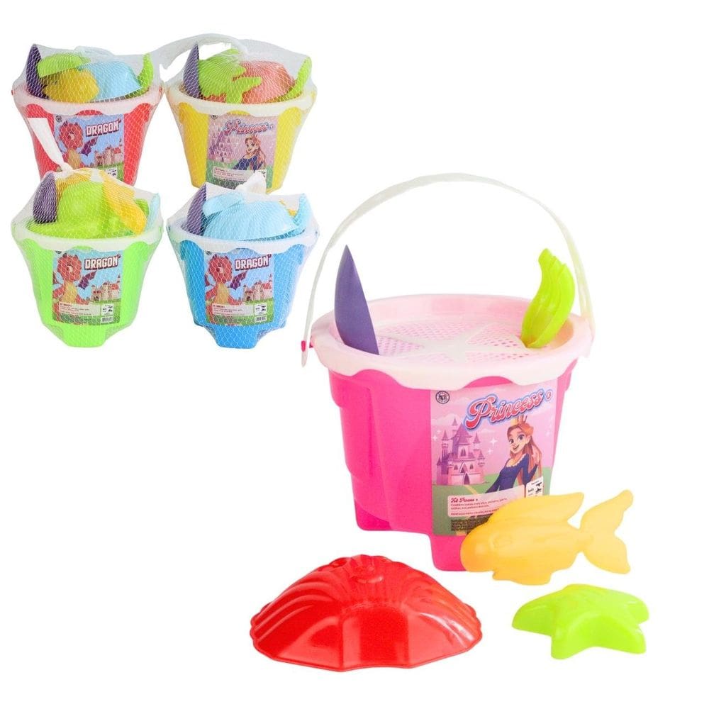 KIT Praia 06 Peças Dragon/princess 1 Color - Tudo em Caixa