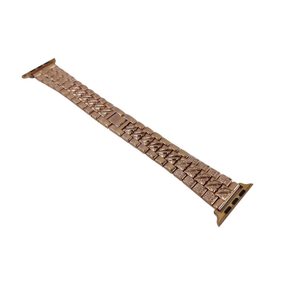 Pulseira Relogio Smartwatch Aço 3 Elos Pedra Strass Brilho