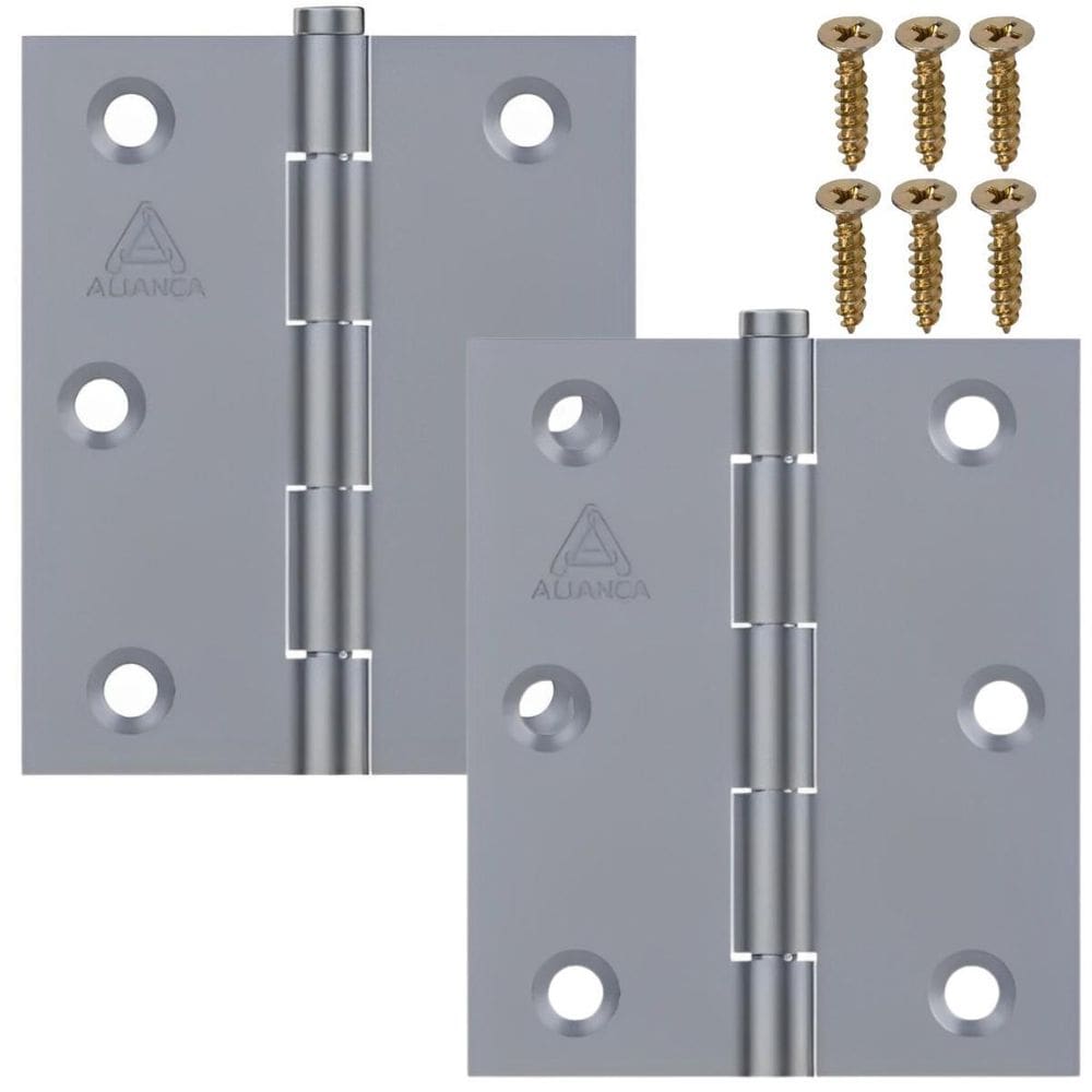 Dobradiça Para Porta Portão Aço Zincado 3.1/2 Pol Kit 02 Un