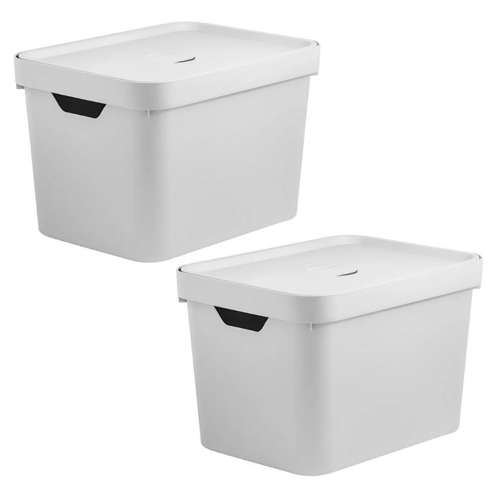 Caixa Organizadora Multiuso Escritorio 2Un Ou Cube - Branca