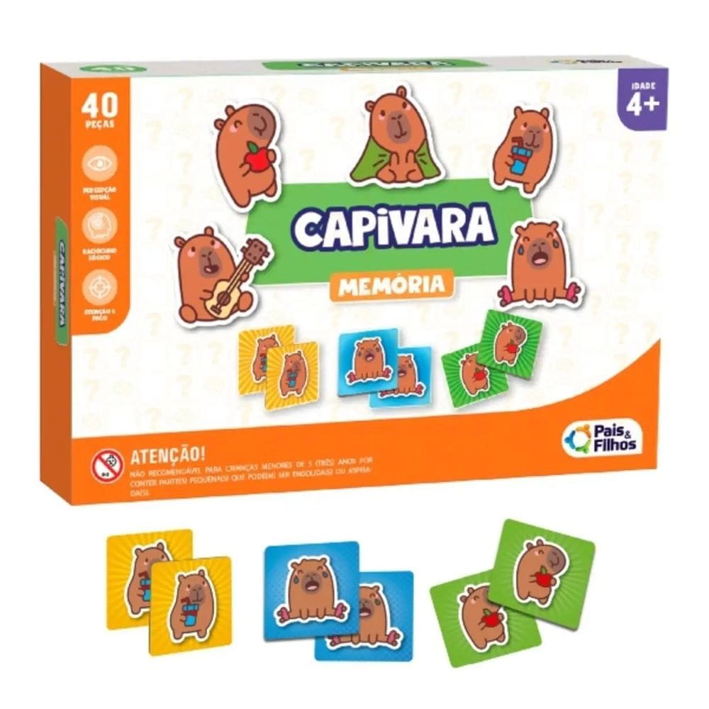 Jogo de Memória Capivara - Pais e Filhos