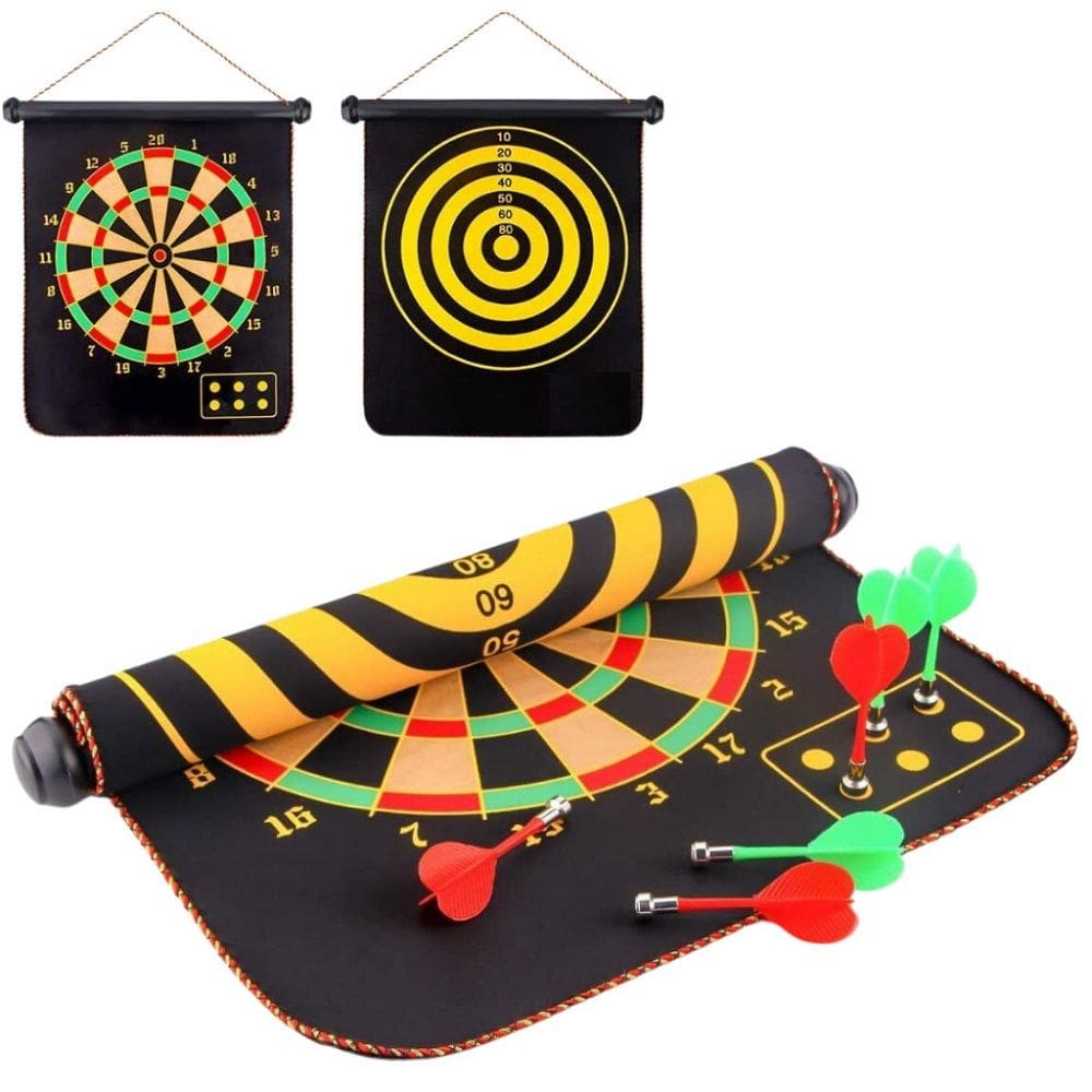 Jogo de Dardos Magnético Dupla Face com 6 Dardos