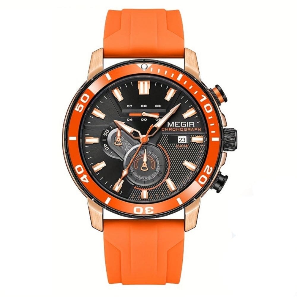 Relógio esportivo estilo casual pulseira de silicone resistente à água 3ATM