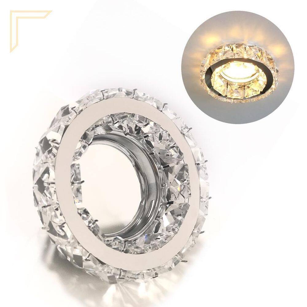 Spot Cristal Embutir Gesso Redondo Mr16 Sala Lup70