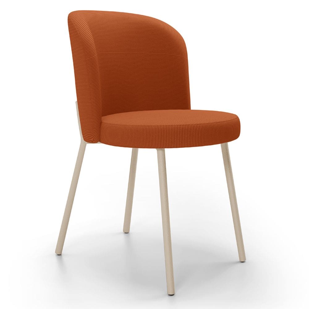 Cadeira Para Sala de Jantar Cozinha Estofada Gavi Arena L02 Tecido Terracota - Lyam Decor