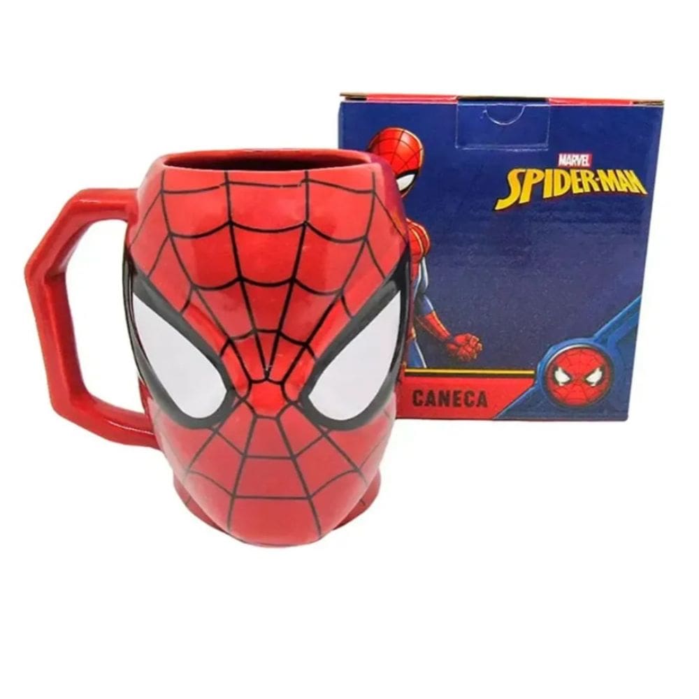 Caneca 3D Spider Man 400ml Homem Aranha Zona Criativa