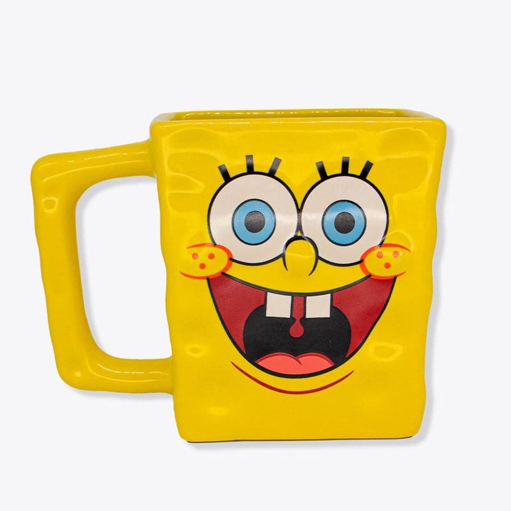 Caneca Formato Bob Esponja 3D 450ml Oficial Nickelodeon
