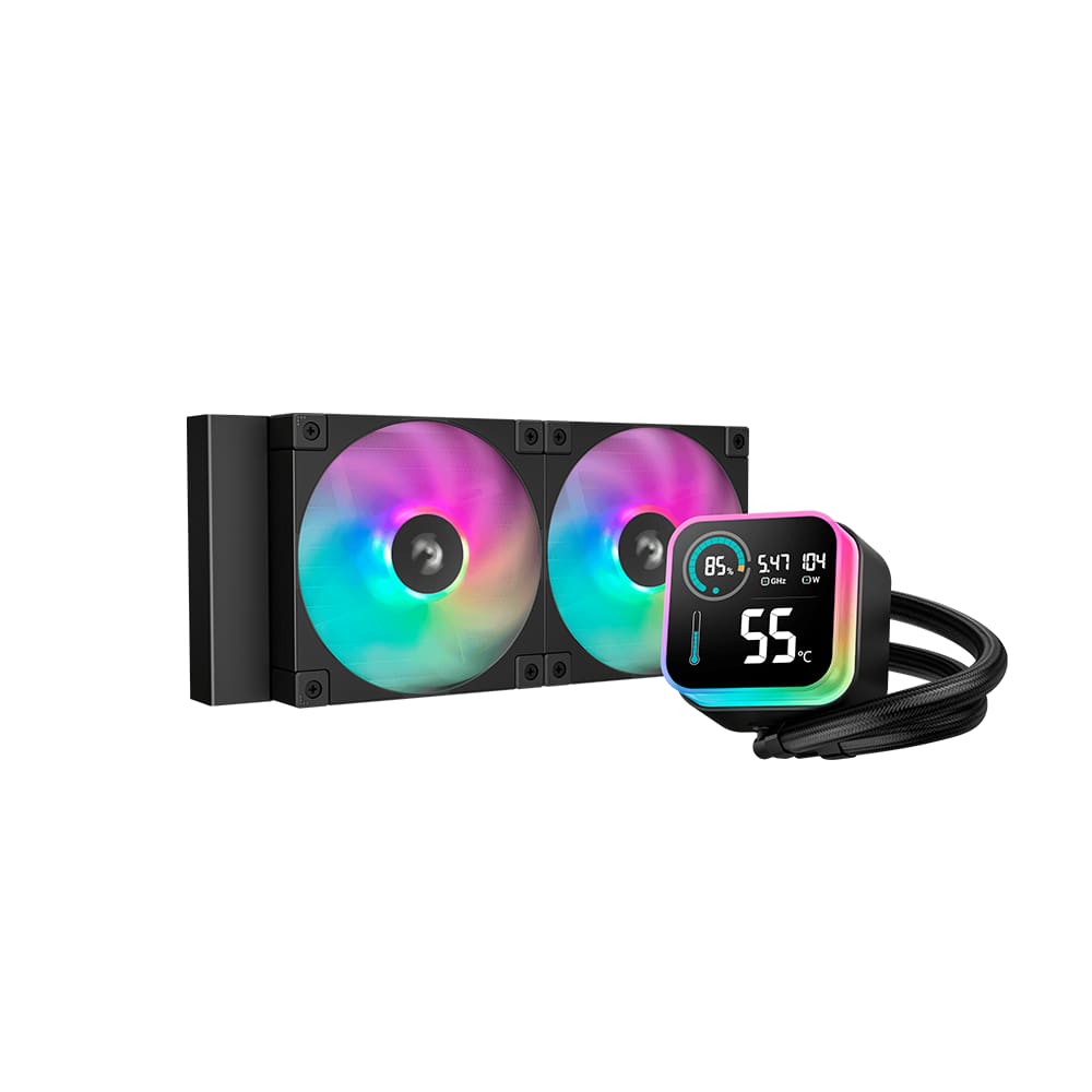 Water Cooler DeepCool LQ240 RGB 240mm Com Tela LCD Preto