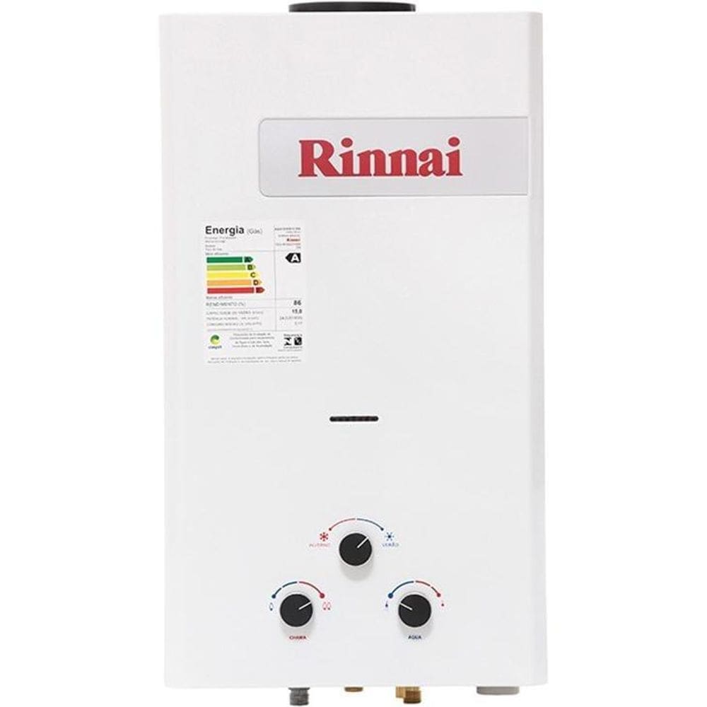 Aquecedor de Água Gás GLP Rinnai M15 REU-M150 CFHB, 15 Litros