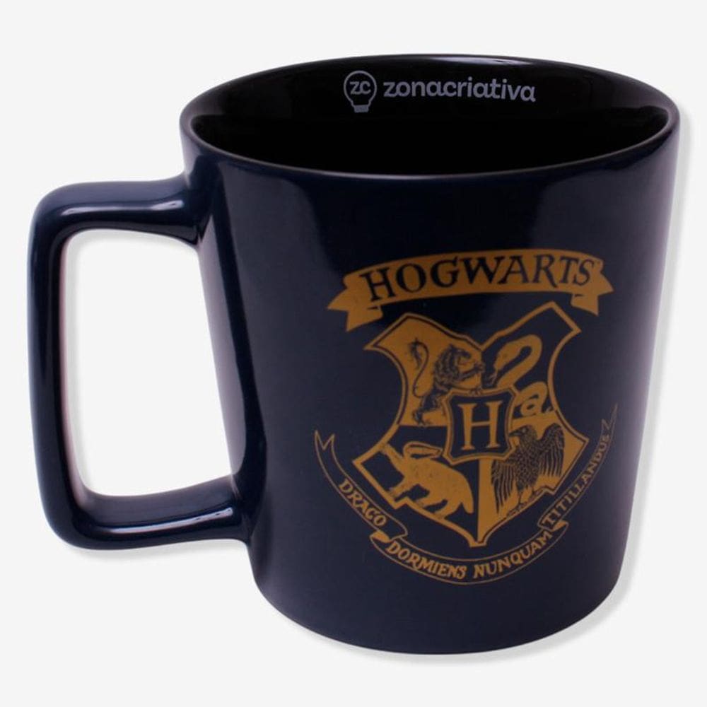 Caneca Buck 400ml Hogwarts Harry Potter Azul - Zona Criativa