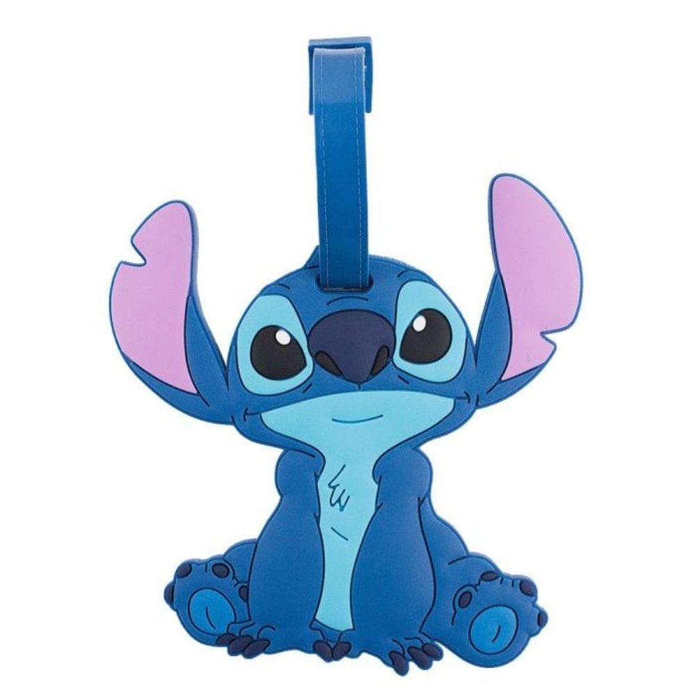 Etiqueta Para Bagagem Mala Stitch Azul Sentado- Disney