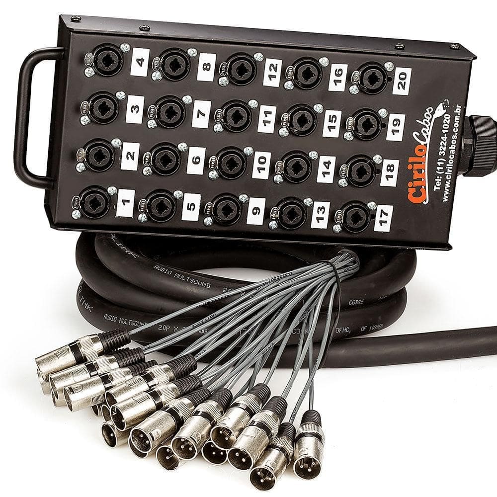 Medusa 20 Vias Com Conectores Combo - Cirilo Cabos 30 Metros