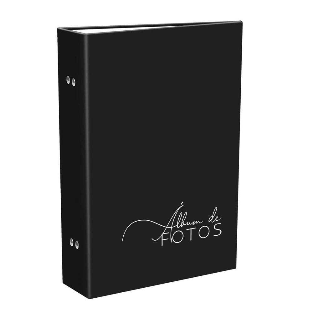 Album De Foto 10X15/200 Preto Plastificado Lindo 24H