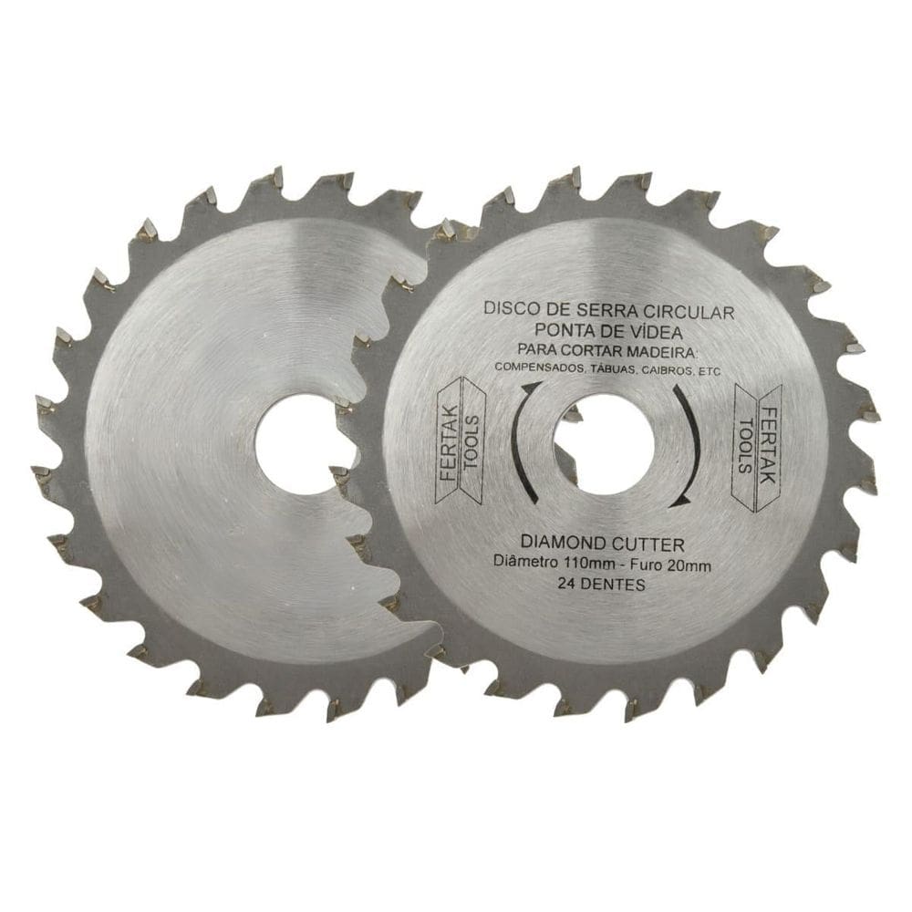 Disco Corte Serra Circular Para Madeira 24 Dentes 110X20Mm