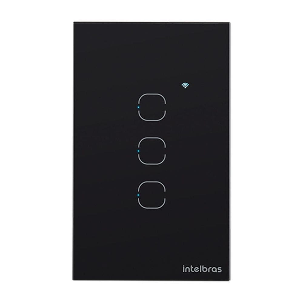 Interruptor Smart Wi-Fi Touch 3 Preto Mis 1003 4850056