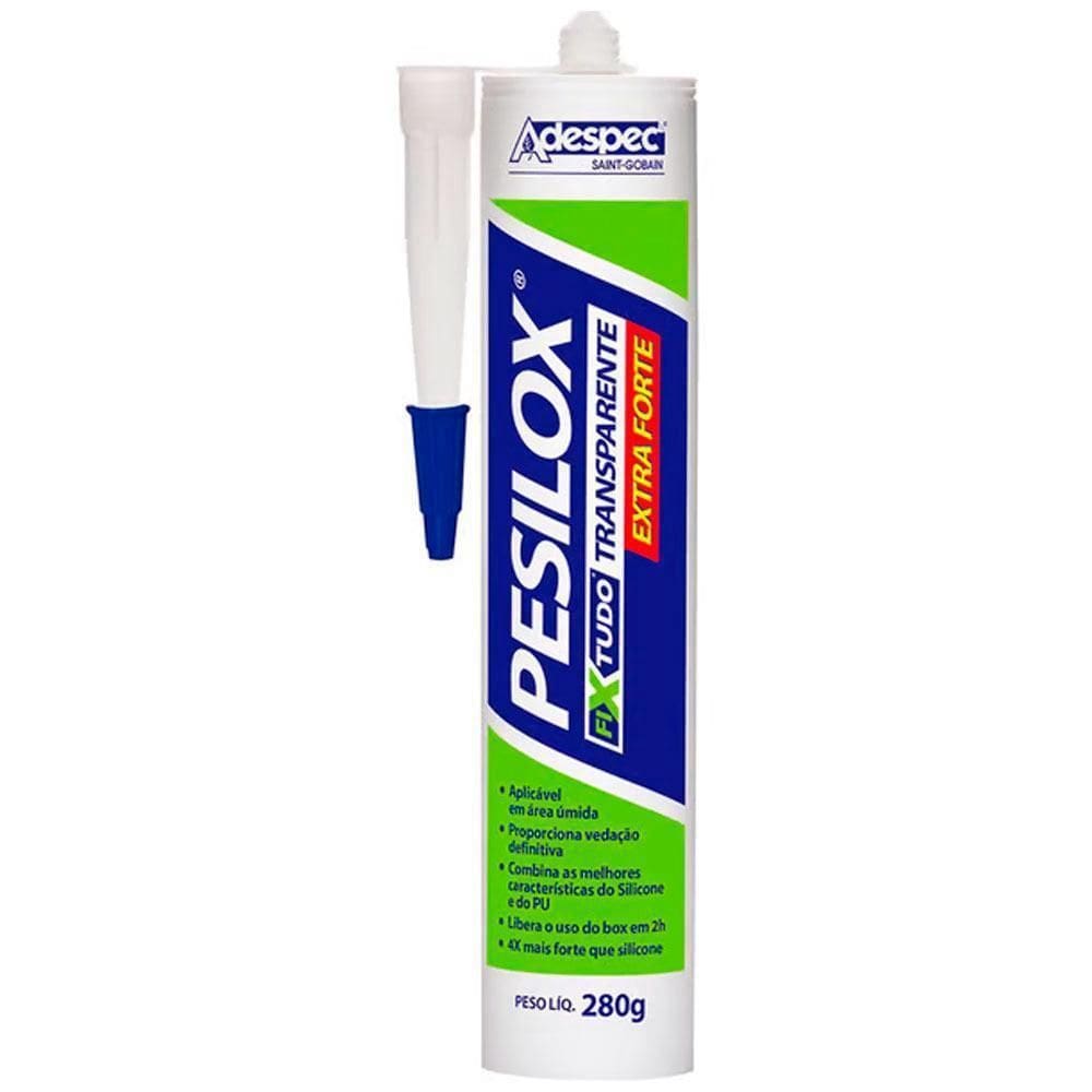 Cola Pu Multiuso Pesilox Fixa Tudo Adespec Tubo 280G Cor Tr