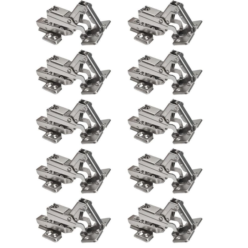 Kit 10 Dobradiça Curva 165 Graus Caneco 35Mm Com Amortecedor